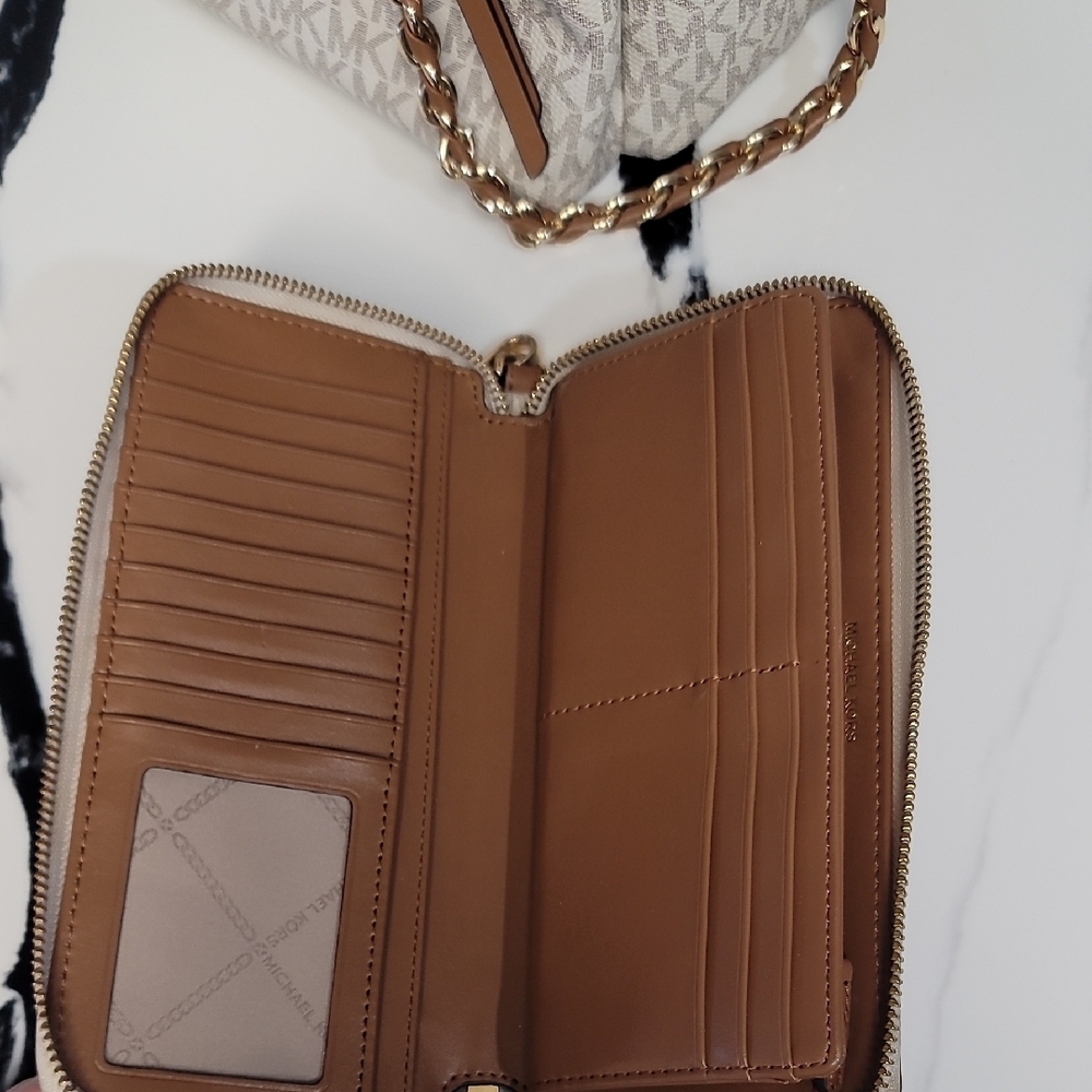Michael Kors Beige Monogram Backpack - Picture 9 of 10